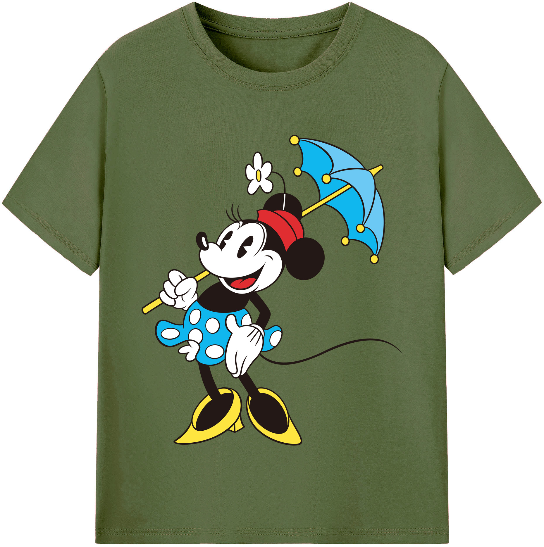 （画像用） ミッキーマウス Mickey Mouse 綿100％半袖Tシャツ（フロントプリント）